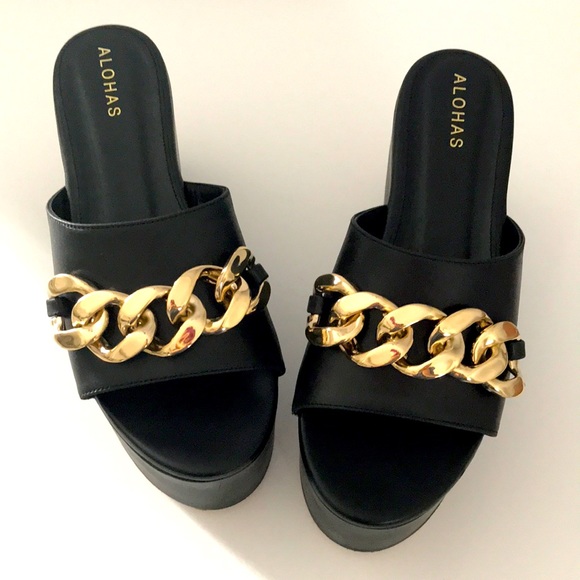ALOHAS Shoes - Alohas Women’s Chunky Chain Platform Shoes Size 8.5